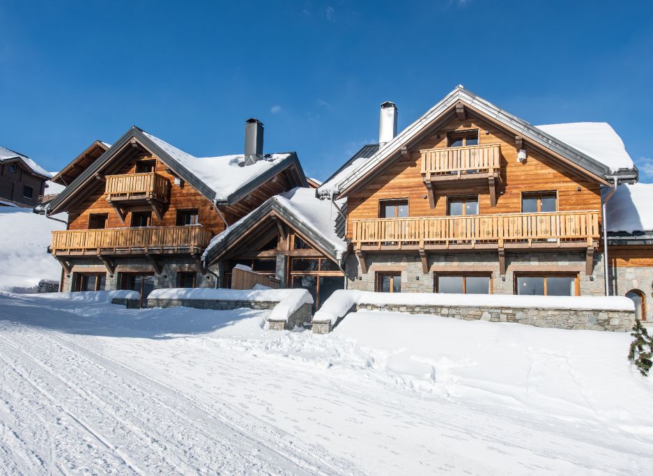 Nos chalets de montagne en hiver